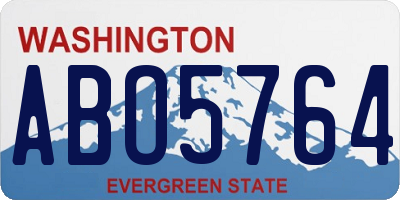 WA license plate ABO5764