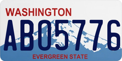 WA license plate ABO5776