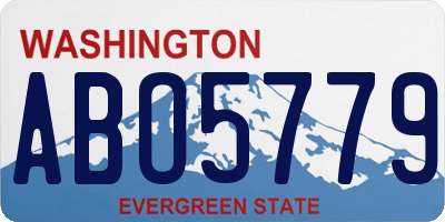 WA license plate ABO5779