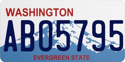 WA license plate ABO5795