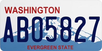 WA license plate ABO5827