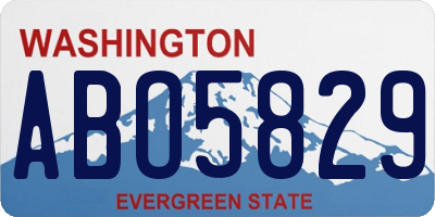 WA license plate ABO5829