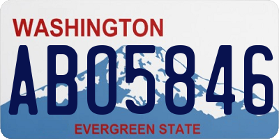 WA license plate ABO5846