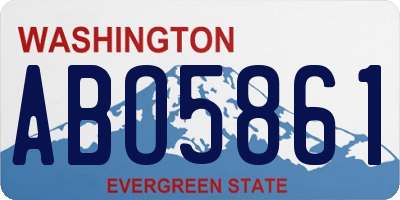 WA license plate ABO5861