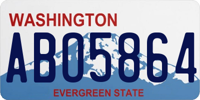 WA license plate ABO5864