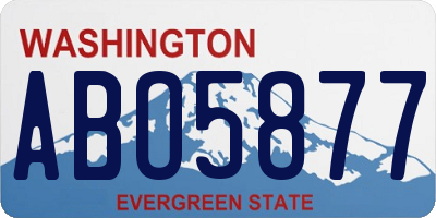 WA license plate ABO5877