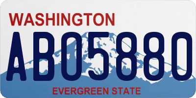 WA license plate ABO5880