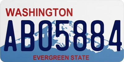 WA license plate ABO5884
