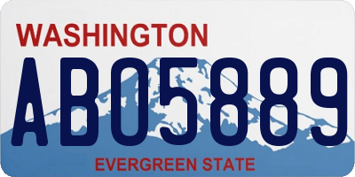 WA license plate ABO5889