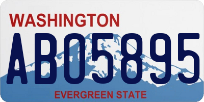 WA license plate ABO5895