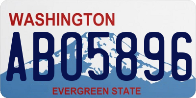WA license plate ABO5896