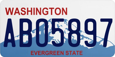 WA license plate ABO5897
