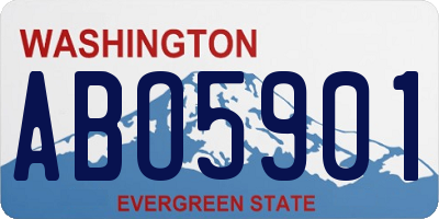 WA license plate ABO5901