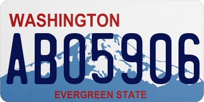 WA license plate ABO5906