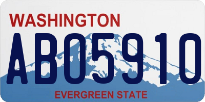 WA license plate ABO5910