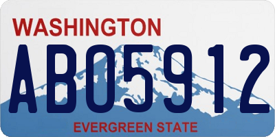 WA license plate ABO5912