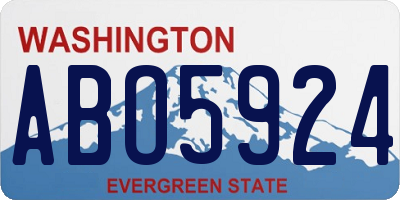 WA license plate ABO5924