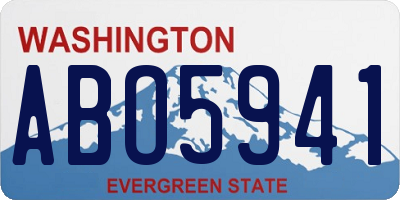 WA license plate ABO5941