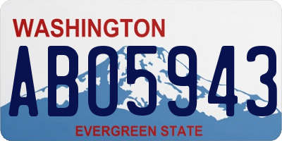 WA license plate ABO5943