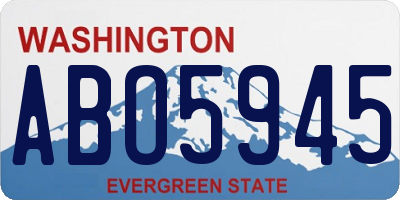 WA license plate ABO5945