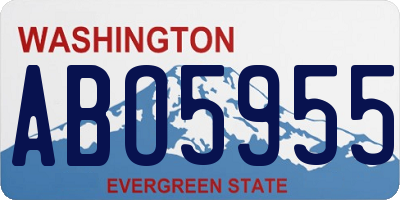 WA license plate ABO5955