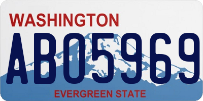 WA license plate ABO5969