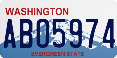 WA license plate ABO5974