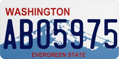 WA license plate ABO5975