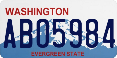 WA license plate ABO5984