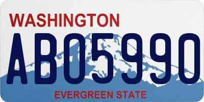 WA license plate ABO5990