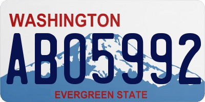 WA license plate ABO5992