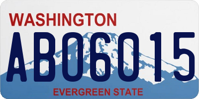 WA license plate ABO6015