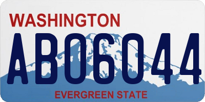WA license plate ABO6044