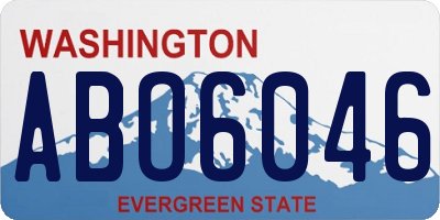 WA license plate ABO6046