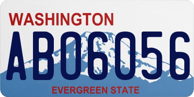 WA license plate ABO6056