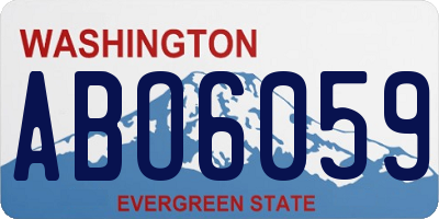 WA license plate ABO6059