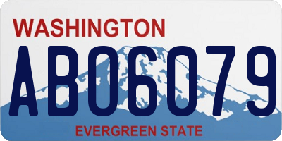WA license plate ABO6079