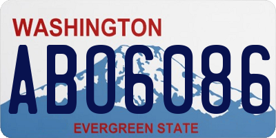 WA license plate ABO6086