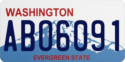 WA license plate ABO6091
