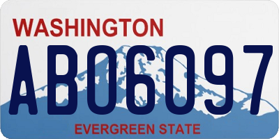 WA license plate ABO6097