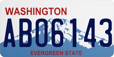 WA license plate ABO6143