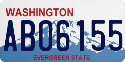 WA license plate ABO6155