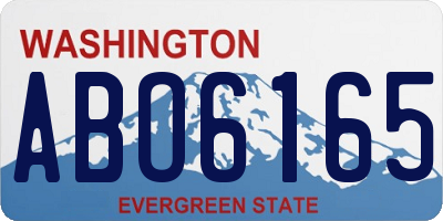 WA license plate ABO6165