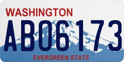 WA license plate ABO6173