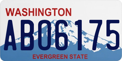 WA license plate ABO6175