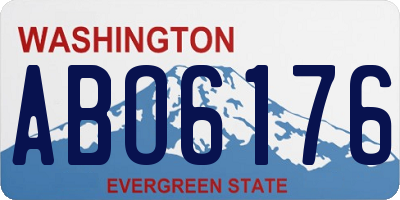 WA license plate ABO6176