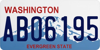 WA license plate ABO6195