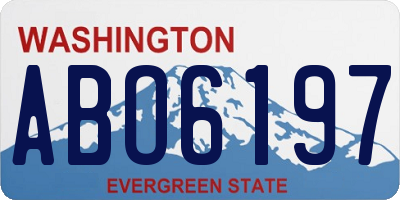 WA license plate ABO6197