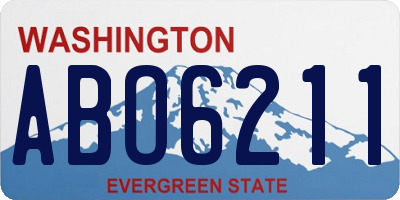 WA license plate ABO6211