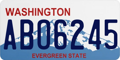 WA license plate ABO6245